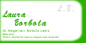 laura borbola business card